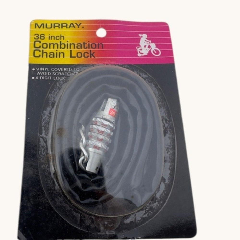 Murray 36" Combination Chain Lock Vintage Bicycle Security Vinyl Covered 4 Digit